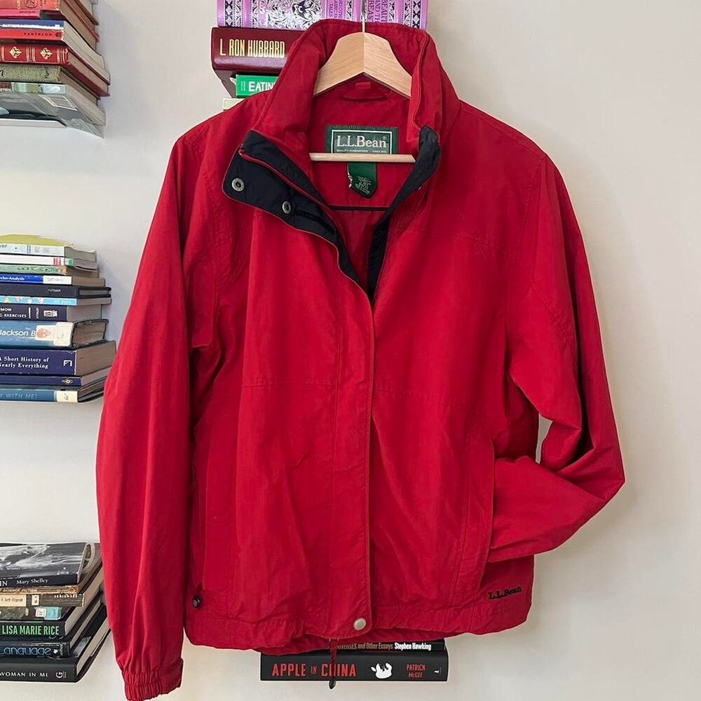 Women’s Vintage 90s Red LL Bean Jacket Size Small PTP 21.5”